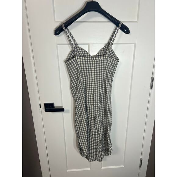 NWOT Womens Buckle Mustard Seed Gingham Twist Front Sleeveless Dress Sz M Medium - Picture 7 of 10